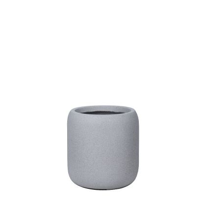 Малка саксия от фибърклей сив гранит с помпа и буче - Φ32x34см