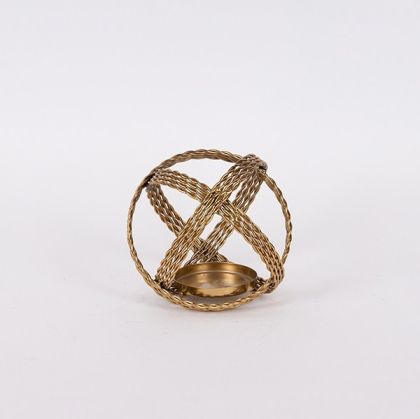 Метален златен свещник 18x19x15.5см