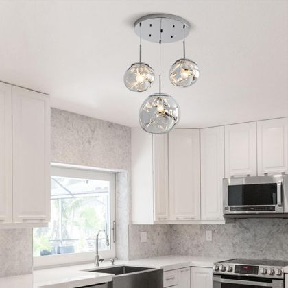 МЕТАЛЕН ПОЛИЛЕЙ DOLCIE СЪС СРЕБРИСТ АБАЖУР D20X100 СМ