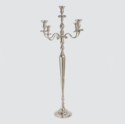 Метален свещник с 5 позиции 55x55x120см