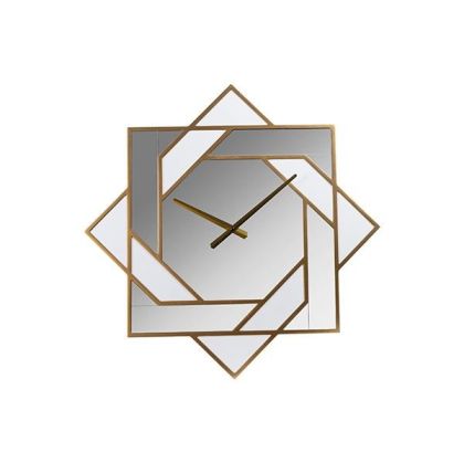 МЕТАЛЕН СТЕНЕН ЧАСОВНИК БЯЛ-ЧЕРЕН 60X4X60СМ