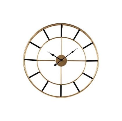 МЕТАЛЕН СТЕНЕН ЧАСОВНИК ЗЛАТИСТО-ЧЕРЕН 60X4X60СМ