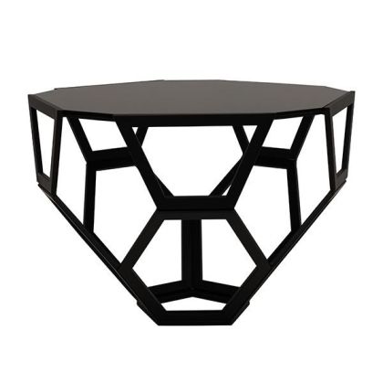 Метална помощна маса черна 69.5x69.5x48.5 см