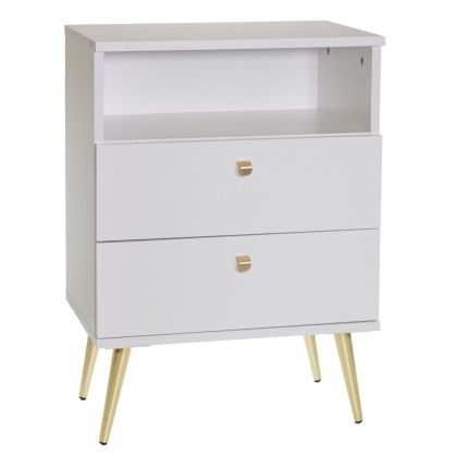 НОЩНО ШКАФЧЕ БЯЛО STOLIK 50X34X69CM