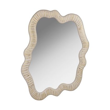 Огледало дървено бежово 72x3x100см