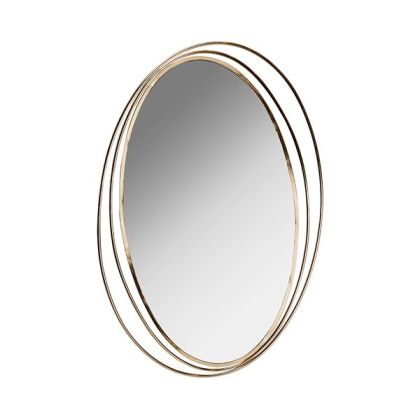 Огледало метал златисто 60x2x90см