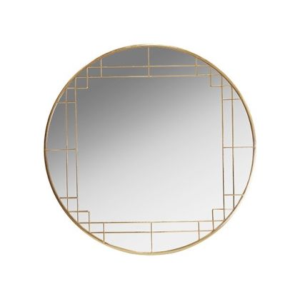 Огледало метал златно 80x80x2см