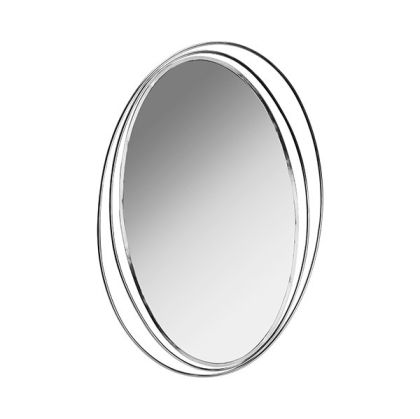 Огледало метал сребърно 60x2x90см