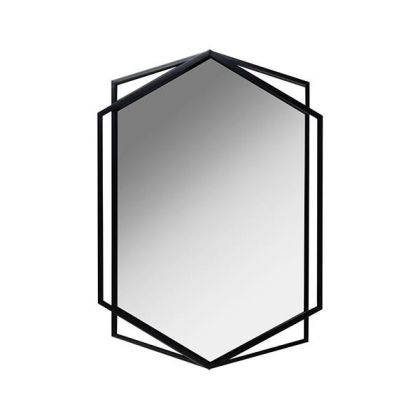 Огледало металик черно 56x3x80см