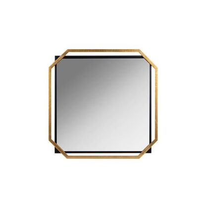Огледало металик черно-златно 56x3x56см