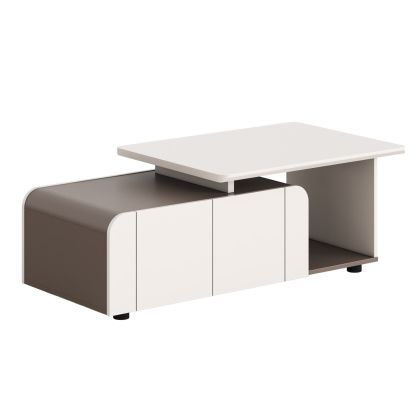 ОФИС ШКАФ NEWLINE HM18285 МЕЛАМИН В КРЕМАВО БЯЛО - СВЕТЛО КАФЯВО 120X60X42ВСМ.