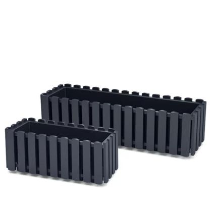 ПЛАСМАСОВО САНДЪЧЕ ЗА ЗАСАЖДАНЕ BOARDEE FENCYCASE, АНТРАЦИТ, 38X18X6 СМ