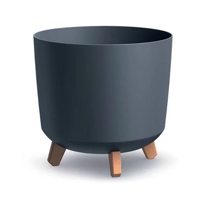 ПЛАСТМАСОВА САКСИЯ GRACIA ЦВЯТ АНТРАЦИТ D30X28,5СМ