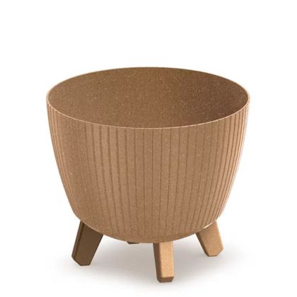 ПЛАСТМАСОВА САКСИЯ LAMIA ECO WOOD, ЕСТЕСТВЕН ЦВЯТ, 29X29X24CM