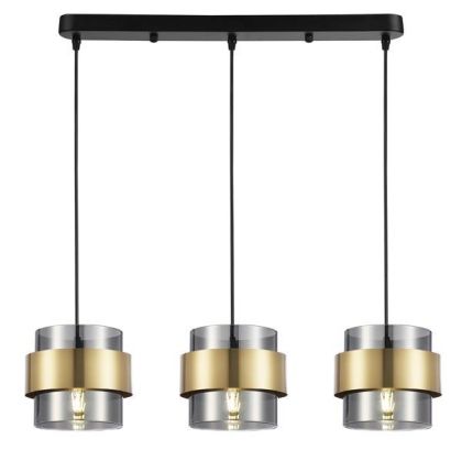 Полилей 3 лампи 3xe27 Max15w 180x1215mm Max15w черно злато Arte Illumina Reliac