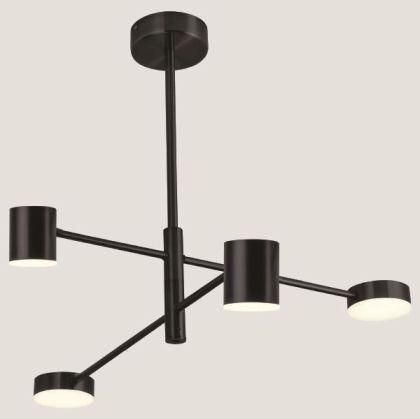 Полилей 4 Led 24w 143x18 черен Arte Illumina