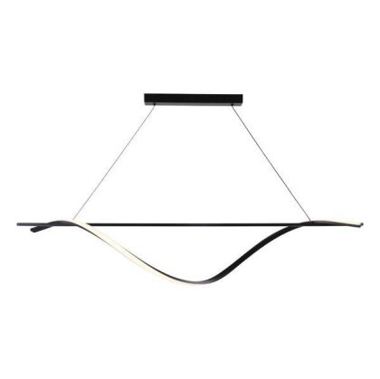 Полилей алуминиево-силиконов Led 12w 780lm 3000k 1200x1400mm черен Arte Illumina Waves