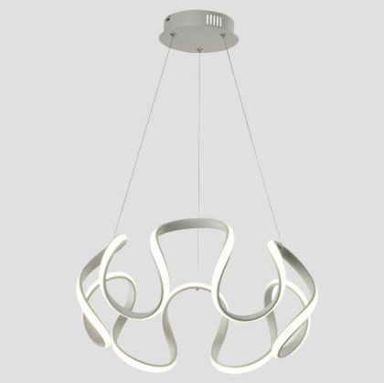 Полилей от алуминий Led, 60w, 3200lm, 3cct (3000-4000-6000k), 100-277v, Φ520x1200mm, бели, Arte Illumina Orbit