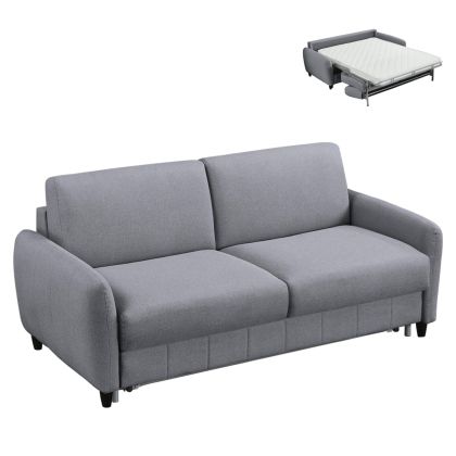 Разтегателен диван със сгъваем матрак Etudine Hm3311.01 сив плат 190x98x90всм