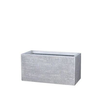 Саксия бяла цимент, висока правоъгълна - 60x28x30 см