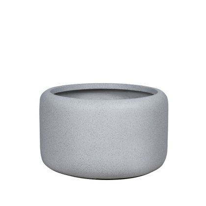 Саксия от фибърклай сив гранит, помпа, буче, къс, голям - Φ55x33см