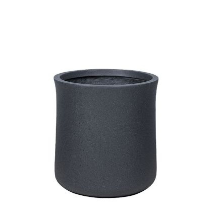 Саксия от черен гранит фиберклей казани голяма - Φ43.5x46.5см