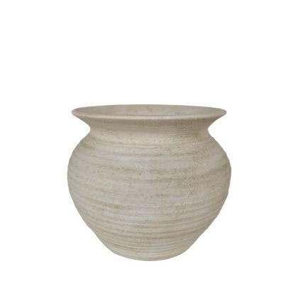 Саксия/ваза, циментова саксия, бежова на раира - Φ24x21см 2/2кутия