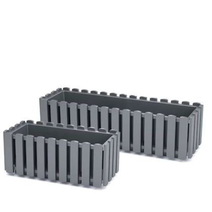 САНДЪЧЕ ЗА ЗАСАЖДАНЕ BOARDEE FENCYCASE, СИВА, КАМЕННА, 58X18X16 СМ