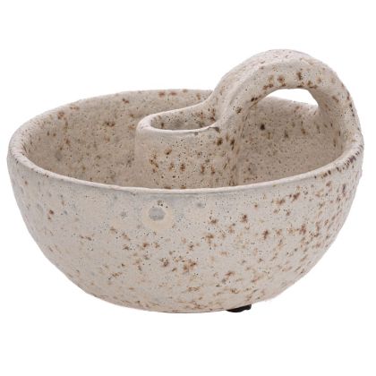 СИВ КЕРАМИЧЕН СВЕЩНИК 14X14X10 СМ