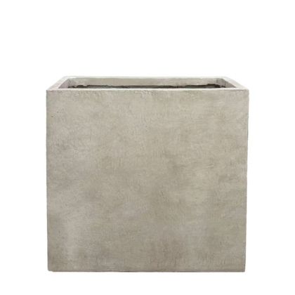 Средна лека циментова саксия, бежова - 60x25x60см