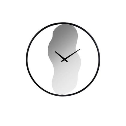 СТЕНЕН ЧАСОВНИК МЕТАЛ-СТЪКЛО ЧЕРЕН 60X4.5X60СМ