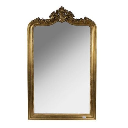 Стенно огледало златисто антично 80x130см