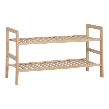 СТОЙКА ЗА ОБУВКИ ЗА 8 ЧИФТА ОБУВКИ STEPER ОТ ЕЛА В ЕСТЕСТВЕН ЦВЯТ 71X26X40СМ