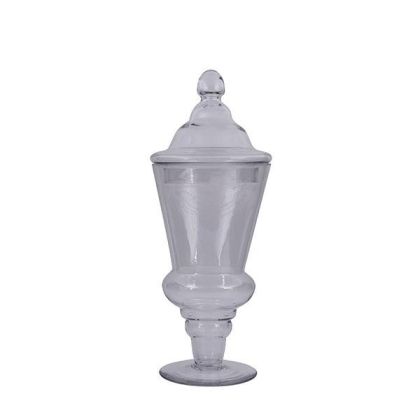 Стъклен буркан за сладкиши, прозрачно 17x17x30.6 см