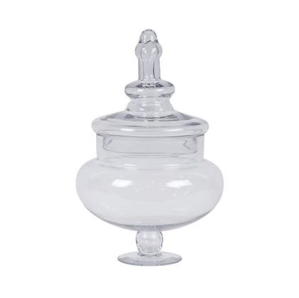 Стъклен буркан за сладкиши, прозрачно 23x23x35.6 см