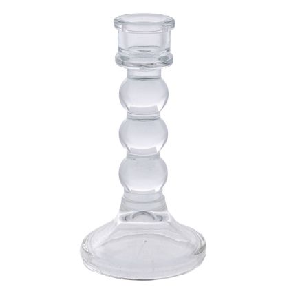 СТЪКЛЕН СВЕЩНИК 8X15 СМ.
