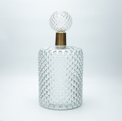 СТЪКЛЕНА ГАРАФА С ЧАША 38X17СМ