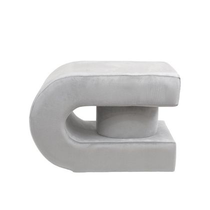 Табуретка Velvet Sivo Mdf 60.5x40x40см