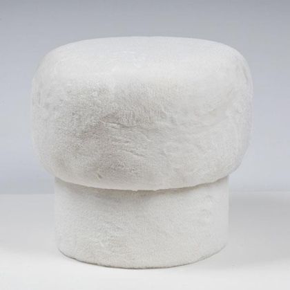 Табуретка Velvet White 46x46x43см