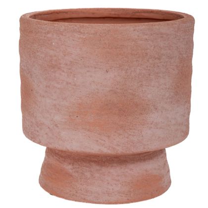 ТЕРАКОТОВА КРЪГЛА КЕРАМИЧНА САКСИЯ 14Х14Х14 СМ