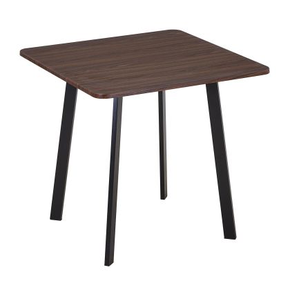 Трапезарна маса Bari, метал, боядисан в черно, орехово покритие