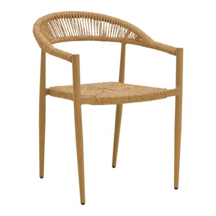 ФОТЬОЙЛ RAYANA, ПОДРЕЖДАЩ СЕ ЕДИН ВЪРХУ ДРУГ, АЛУМИНИЙ - ПОЛИРАТАН В ЕСТЕСТВЕН НЮАНС 56X61.5X77.5СМ