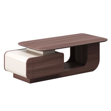 Холна маса серия President Hm2150 меламин в цвят орех-бежов 140x60x45всм.