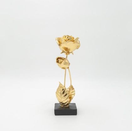 Цветя от полирезин златисто - черно 8.5x8.5x26см