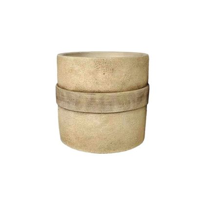 Циментов бежов цветен стар бъч - Φ17x17 см 8/8 чаша