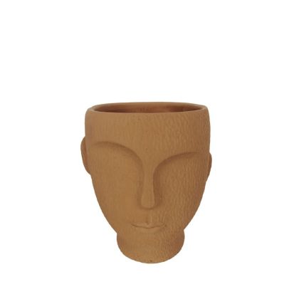 Циментова саксия с теракотово лице - 15x14x17.5 см 12/12 кутия