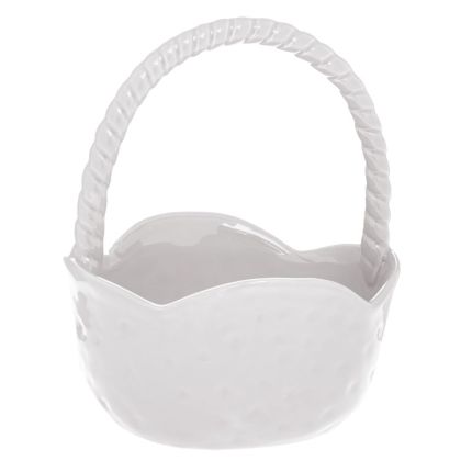 ЧЕРВЕНА КЕРАМИЧНА КОШНИЦА С РЪКА 14.5Х13Х18СМ