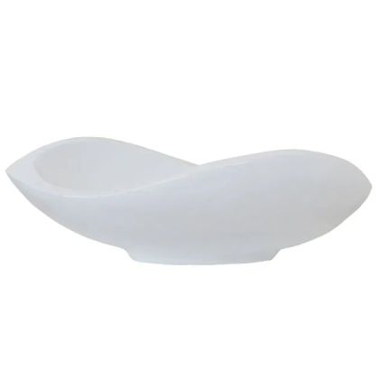 Чиния/чаша от фибърглъскол (лодка) бяла - 82x32x27см 1/кутия