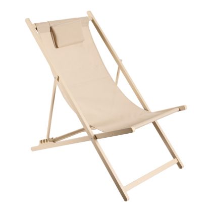 ШЕЗЛОНГ CORTE, БУК, АЛУМИНИЙ, КАПУЧИНО КАФЯВО, ТЕКСТИЛЕНОВ ПЛАТ