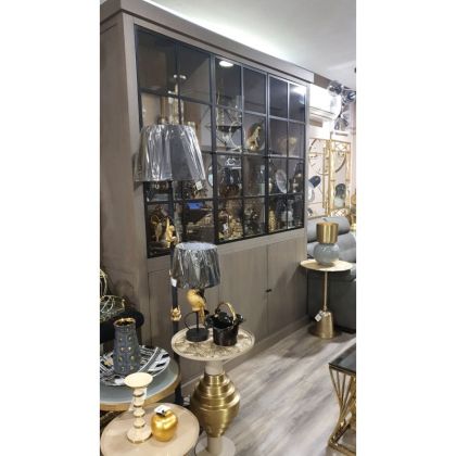 Витрина Future масивно дърво дъб антик 185x45x230см